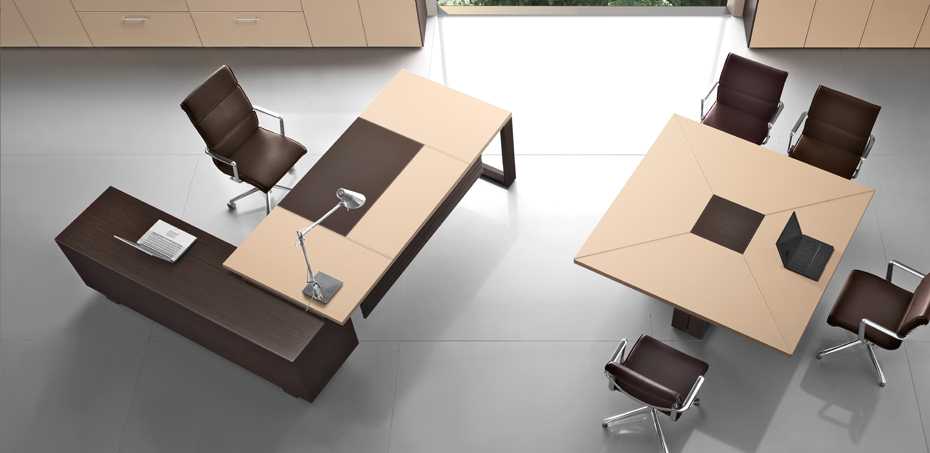 Executive modern office desk Arche by Bralco