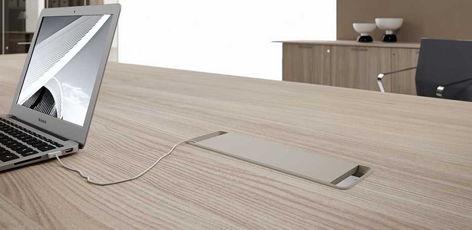 Italian modern L shaped executive desk Essence - Uffix