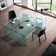 contemporary glass desks fiam