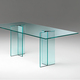 llt glass desk fiam