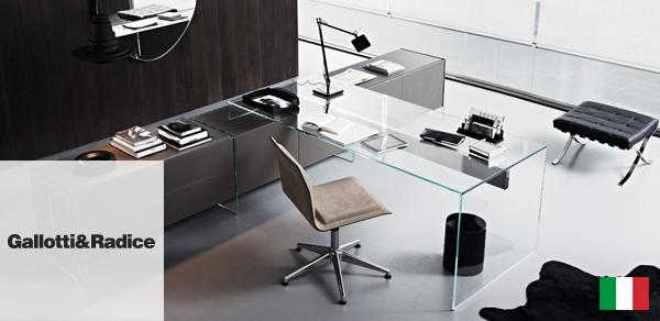 Gallotti & Radice glass executive desks